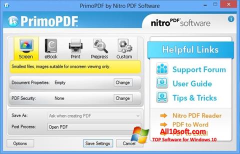 Ekraanipilt PrimoPDF Windows 10