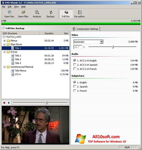 Ekraanipilt DVD Shrink Windows 10