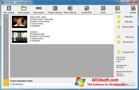 Ekraanipilt DVD Flick Windows 10
