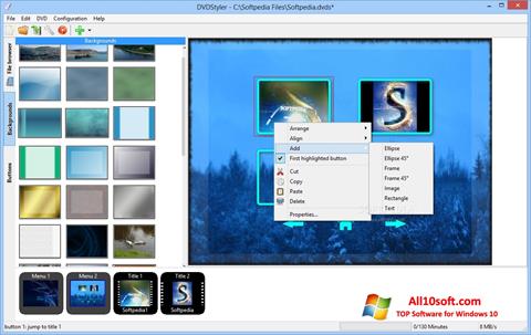 Ekraanipilt DVDStyler Windows 10