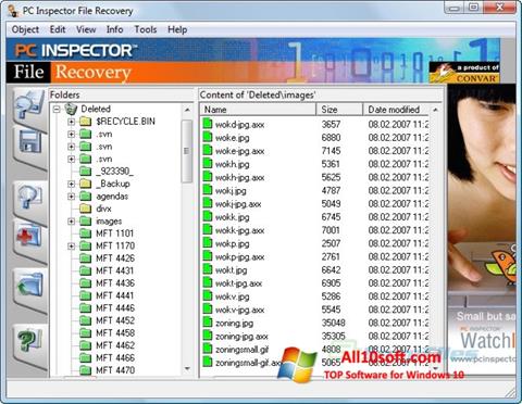 Ekraanipilt PC Inspector File Recovery Windows 10