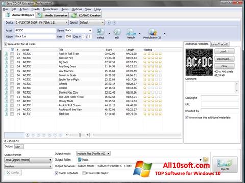 Ekraanipilt Easy CD-DA Extractor Windows 10