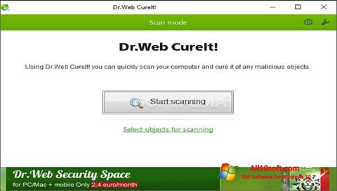 Ekraanipilt Dr.Web CureIt Windows 10