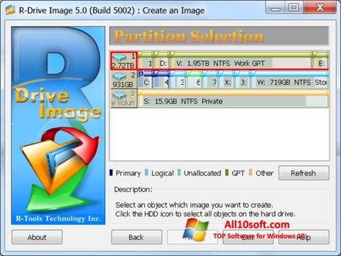 Ekraanipilt R-Drive Image Windows 10