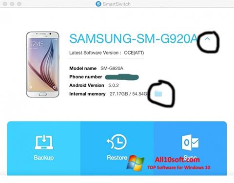 Ekraanipilt Samsung Smart Switch Windows 10