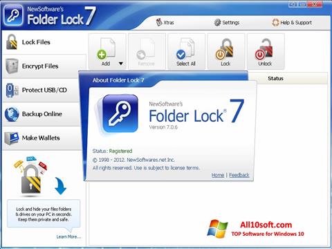 Ekraanipilt Folder Lock Windows 10