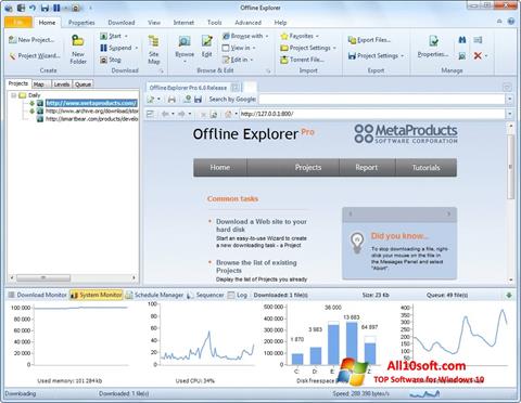 Ekraanipilt Offline Explorer Windows 10