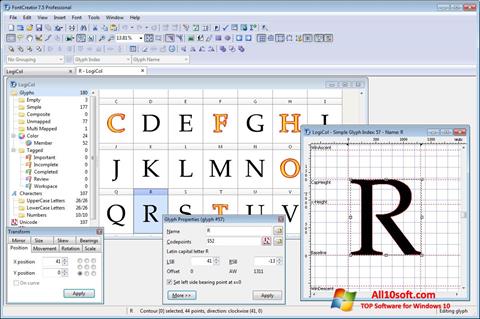 Ekraanipilt Font Creator Windows 10