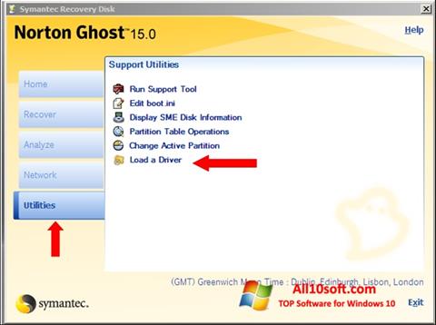 Ekraanipilt Norton Ghost Windows 10