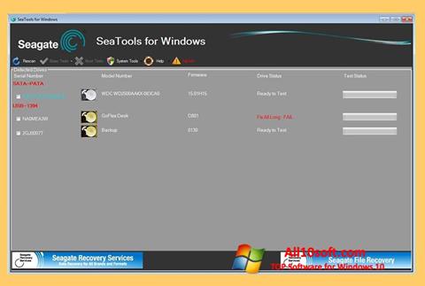 Ekraanipilt Seagate SeaTools Windows 10