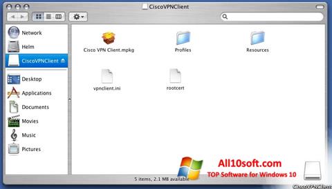 Ekraanipilt Cisco VPN Client Windows 10