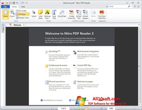 Ekraanipilt Nitro PDF Reader Windows 10