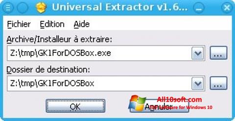 Ekraanipilt Universal Extractor Windows 10