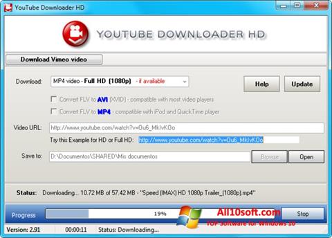 Ekraanipilt Youtube Downloader HD Windows 10