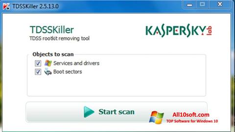 Ekraanipilt Kaspersky TDSSKiller Windows 10