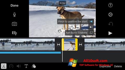 Ekraanipilt iMovie Windows 10