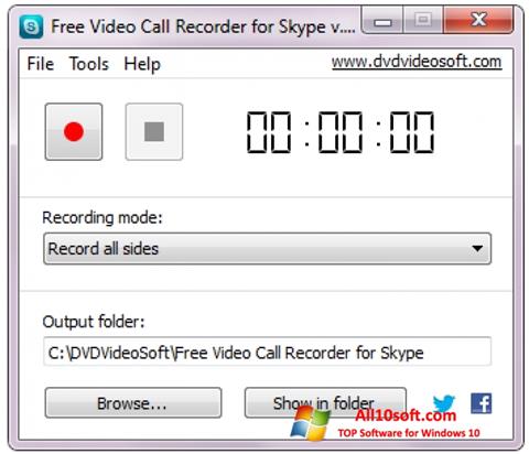 Ekraanipilt Free Video Call Recorder for Skype Windows 10