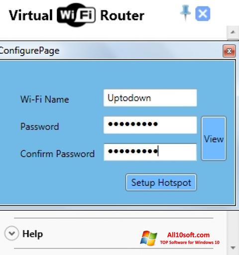 Ekraanipilt Virtual WiFi Router Windows 10
