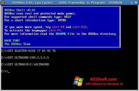 Ekraanipilt DOSBox Windows 10