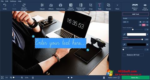 Ekraanipilt Movavi Photo Editor Windows 10