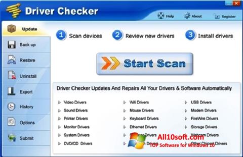 Ekraanipilt Driver Checker Windows 10
