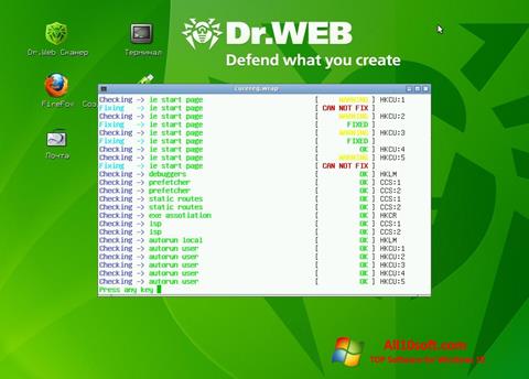 Ekraanipilt Dr.Web LiveCD Windows 10