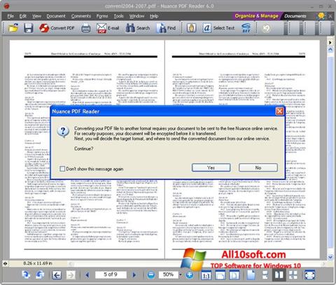 Ekraanipilt Nuance PDF Reader Windows 10