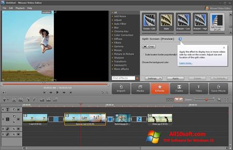 Ekraanipilt Movavi Video Editor Windows 10