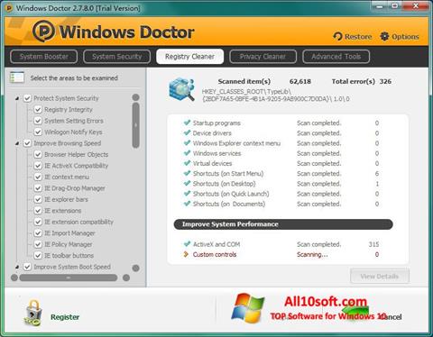 Ekraanipilt Windows Doctor Windows 10
