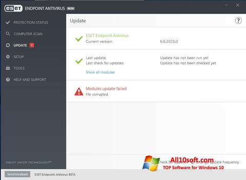 Ekraanipilt ESET Endpoint Antivirus Windows 10
