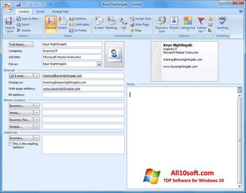 Ekraanipilt Microsoft Outlook Windows 10