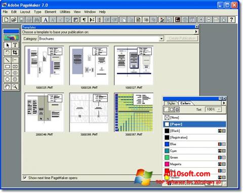 Ekraanipilt Adobe PageMaker Windows 10