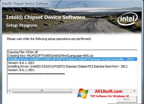 Ekraanipilt Intel Chipset Device Software Windows 10