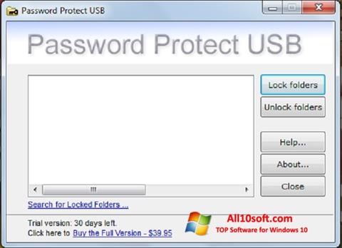 Ekraanipilt Password Protect USB Windows 10